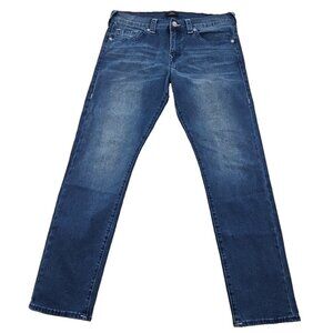 True Religion Geno Jeans Men's 36x32 Medium Blue Wash Relaxed Slim NWOT